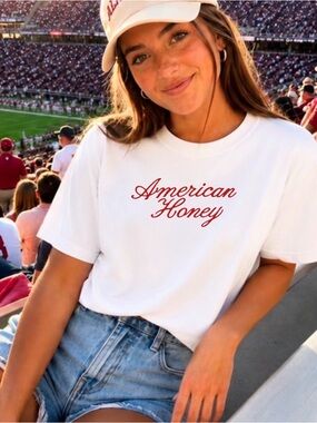 White "American Honey" Graphic T-shirt